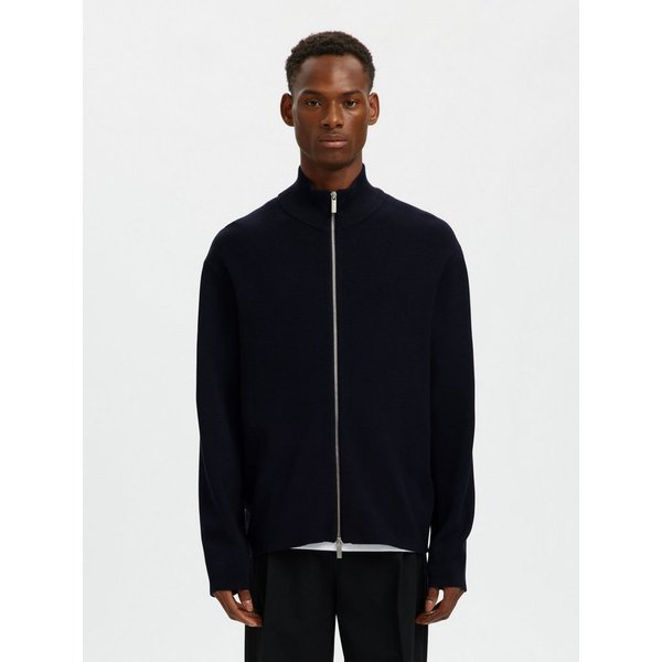 Selected Strickjacke SLMTELLER FN ZIP CARDIGAN NOOS Viskosemischung, regular fit