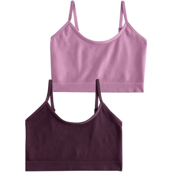 self Bralette-BH Längere, nahtfreie und gerippte Bustiers, 2er-Pack (2-tlg)