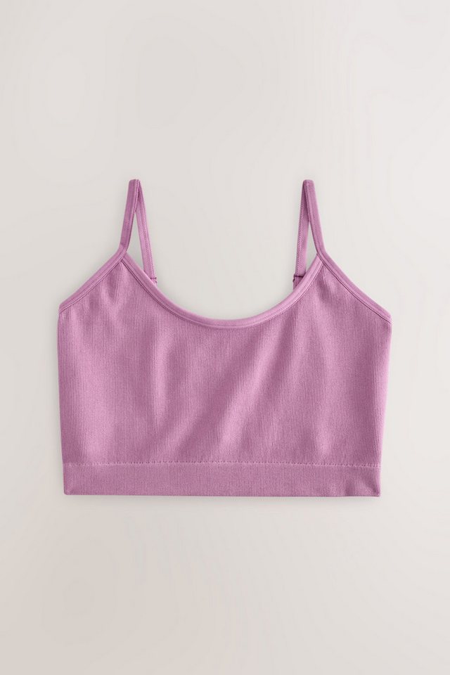 self Bralette-BH Längere, nahtfreie und gerippte Bustiers, 2er-Pack (2-tlg) – Bild 3 von 5