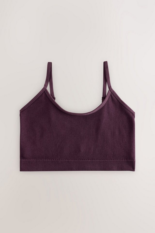 self Bralette-BH Längere, nahtfreie und gerippte Bustiers, 2er-Pack (2-tlg) – Bild 4 von 5