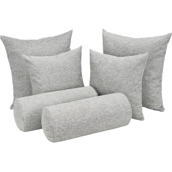 Selfitex Sofakissen 6-tlg. Kissen Set, 2x großes Kissen/2x kleines Kissen/2x Nackenrolle, (6er Set, 2x großes Kissen, 2x kleines Kissen, 2x Nackenrolle), für So