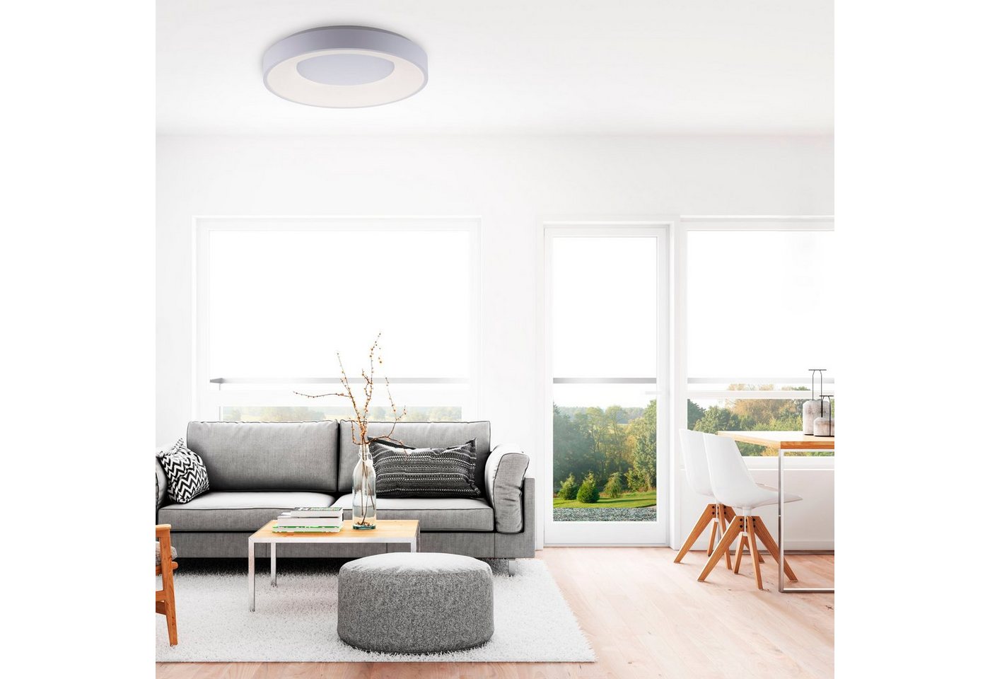 SellTec LED Deckenleuchte LED Deckenlampe ANIKA CCT, CCT Farbwechsel, dimmbar über Fernbedienung, Serienschaltung, 1xLED-Board/26,50W/2700-5000K, warmweiß-tages – Bild 3 von 5