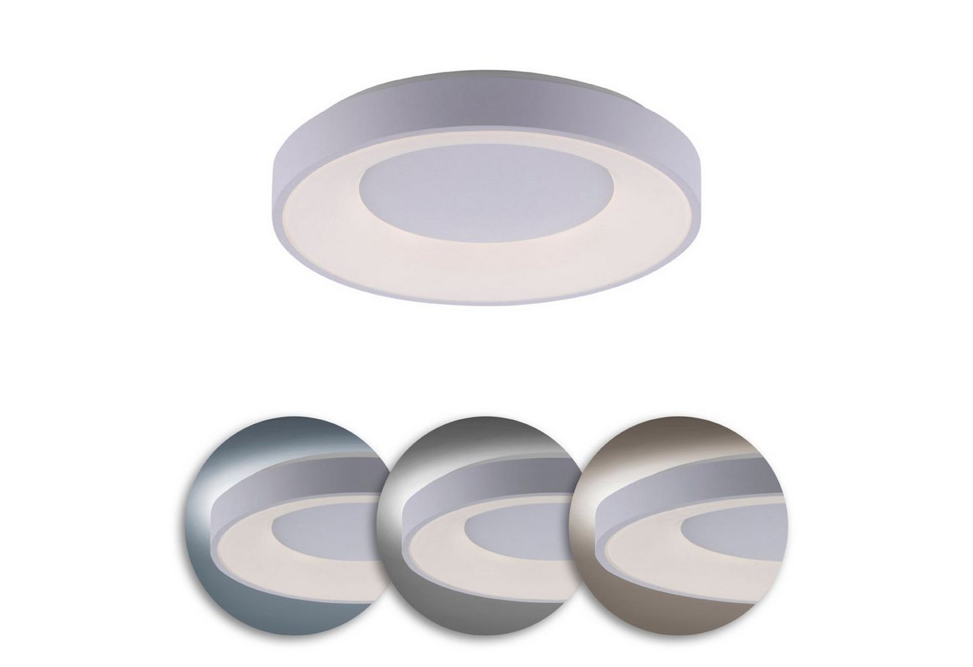 SellTec LED Deckenleuchte LED Deckenlampe ANIKA CCT, CCT Farbwechsel, dimmbar über Fernbedienung, Serienschaltung, 1xLED-Board/26,50W/2700-5000K, warmweiß-tages – Bild 5 von 5
