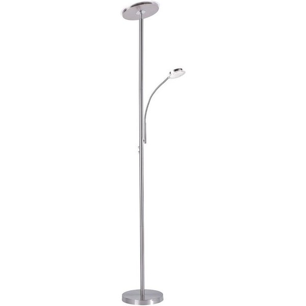 SellTec Stehlampe LED Deckenfluter HANS rund, dimmbar über Touchdimmer, Touchschalter, 1xLED-Board / 22 Watt, warmweiß, Fluter rund schwenkbar dimmbar flexible 