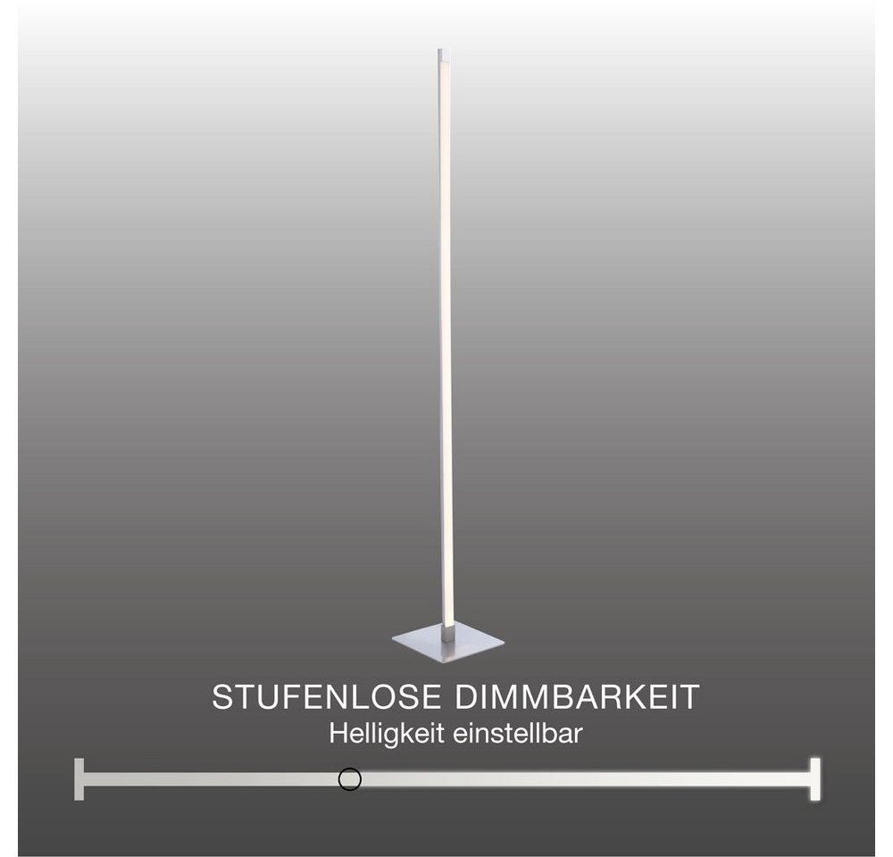 SellTec Stehlampe LED Stehlampe Bella, dimmbar über Touchdimmer, Memory Funktion, 1xLED/ 10.8 Watt, warmweiß, Ecklampe dimmbar Touchdimmer platzsparend sparsam – Bild 4 von 5