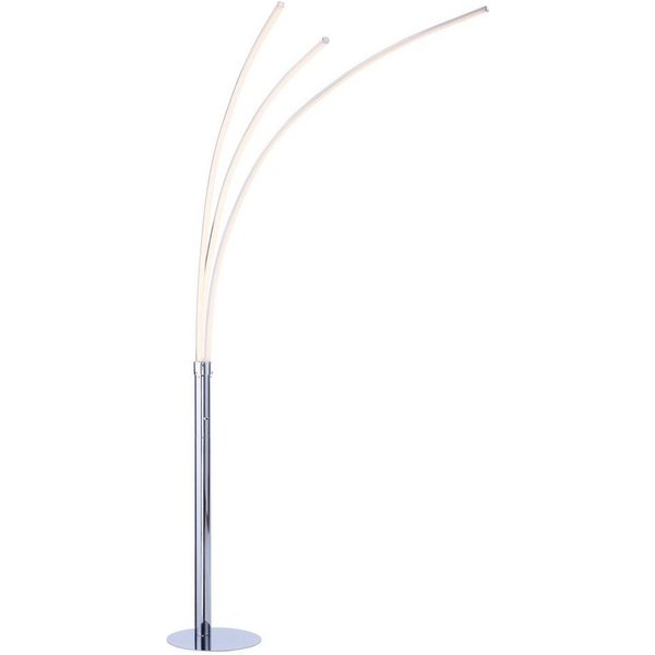 SellTec Stehlampe LED Stehlampe Bogenleuchte, steuerbar durch Kippschalter, 1xLED/ 6,80 Watt, warmweiß, LED Bogenlampe 3-flammig, warmweiß