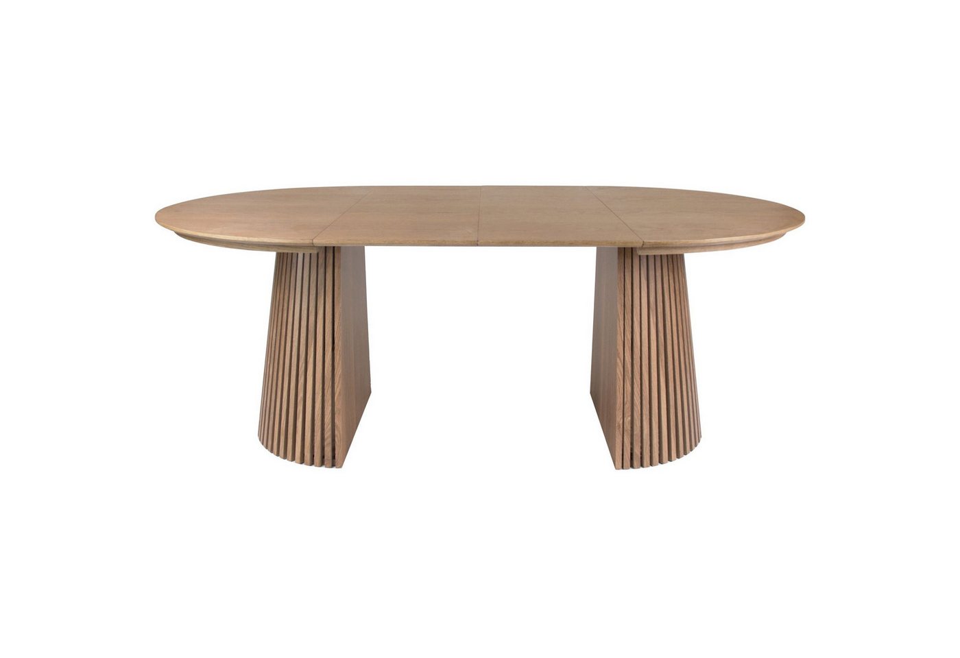 Selsey Esstisch Formisty, Design-Ausziehtisch 120–200 x 120 cm – Lamellenoptik – MDF furniert – Bild 2 von 5