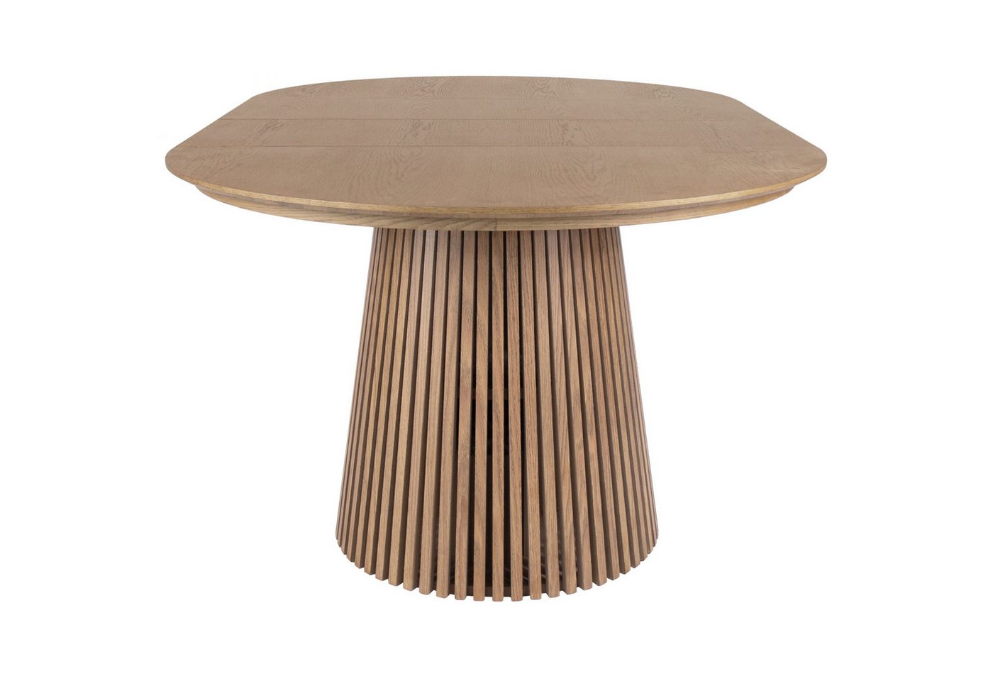 Selsey Esstisch Formisty, Design-Ausziehtisch 120–200 x 120 cm – Lamellenoptik – MDF furniert – Bild 4 von 5
