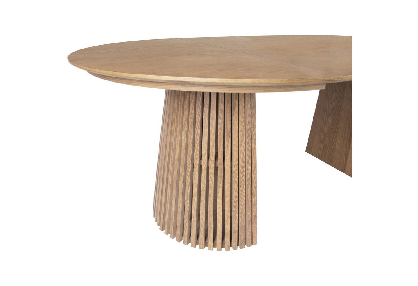 Selsey Esstisch Formisty, Design-Ausziehtisch 120–200 x 120 cm – Lamellenoptik – MDF furniert – Bild 5 von 5