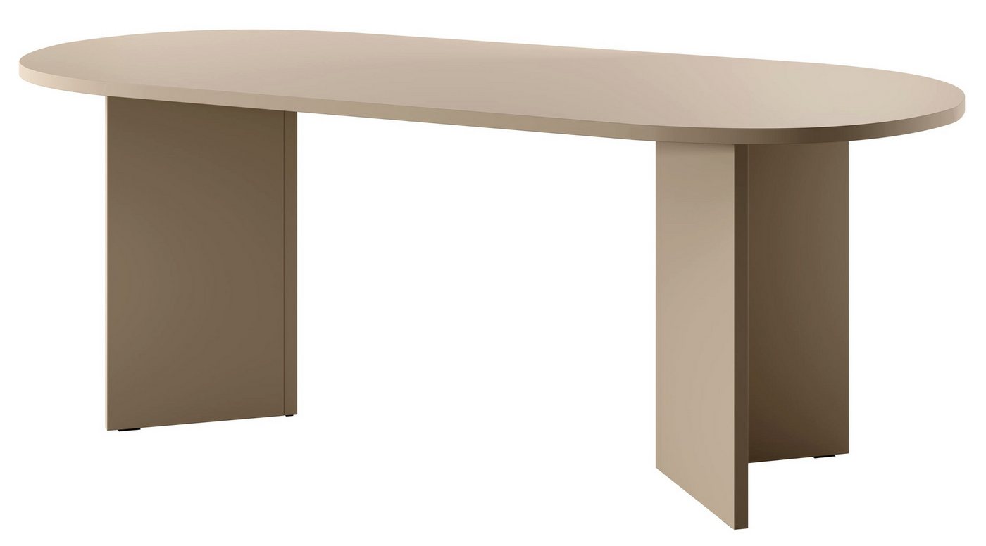 Selsey Esstisch OVO, oval, V-förmige Beine, feste Tischplatte, 204x90x75 cm – Bild 2 von 4
