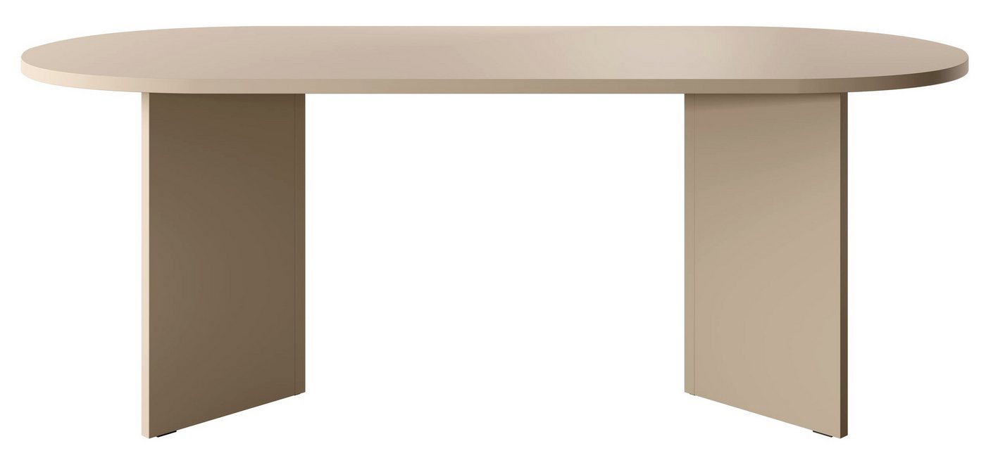 Selsey Esstisch OVO, oval, V-förmige Beine, feste Tischplatte, 204x90x75 cm – Bild 3 von 4