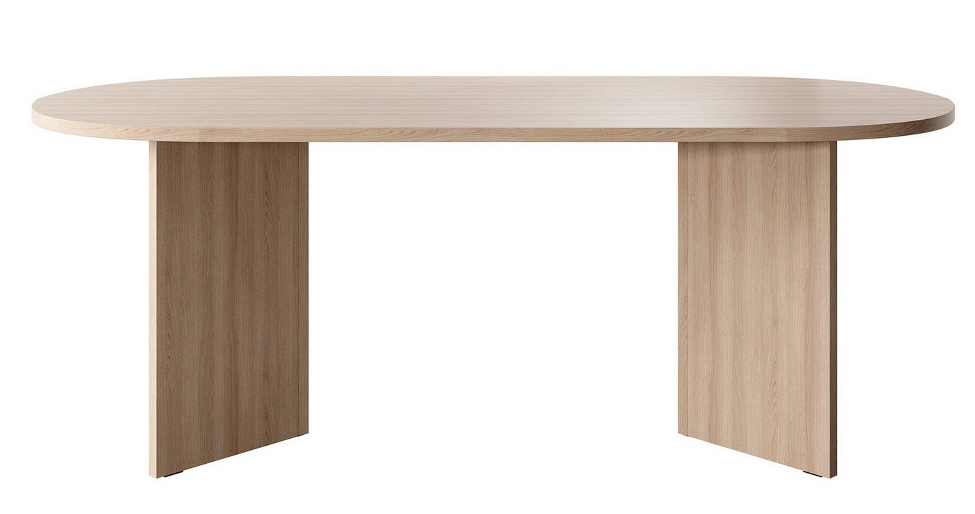 Selsey Esstisch OVO, oval, V-förmige Beine, feste Tischplatte, 204x90x75 cm – Bild 3 von 4
