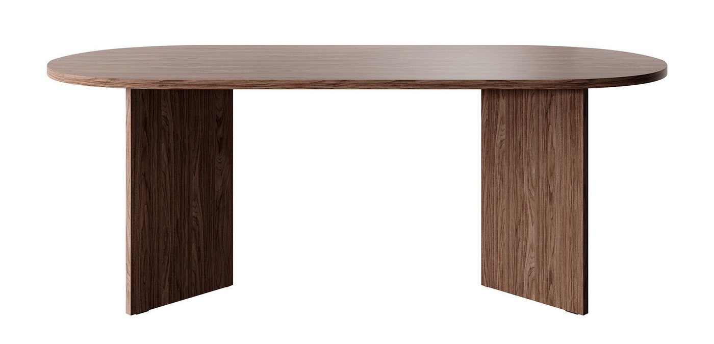 Selsey Esstisch OVO, oval, V-förmige Beine, feste Tischplatte, 204x90x75 cm – Bild 3 von 4