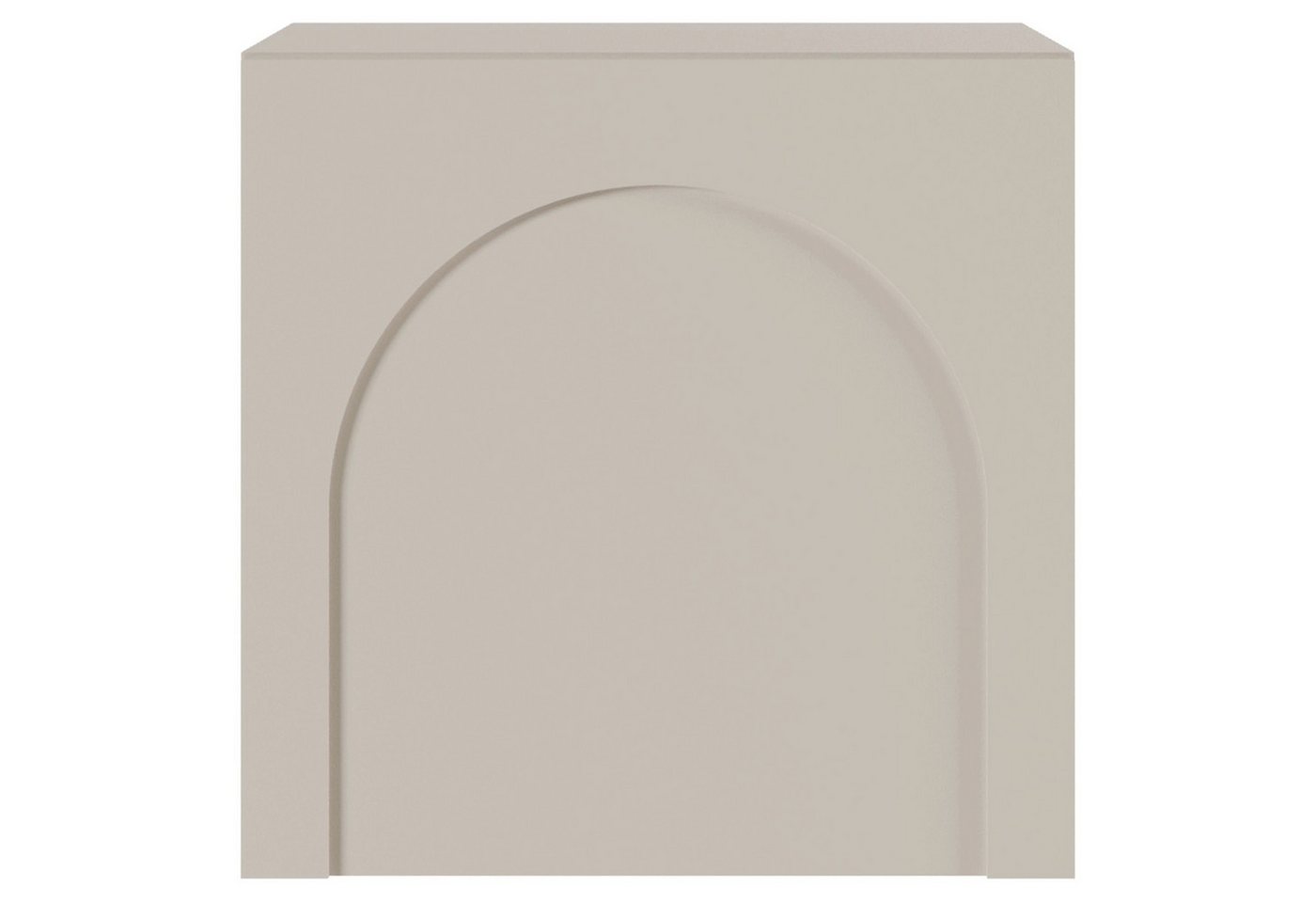 Selsey Nachttisch ARKADIA, Nachttisch in Kaschmirgrau, matte Oberfläche mit Bogenfront, 50 cm – Bild 4 von 5