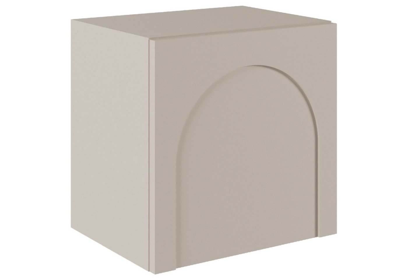 Selsey Nachttisch ARKADIA, Nachttisch in Kaschmirgrau, matte Oberfläche mit Bogenfront, 50 cm – Bild 5 von 5