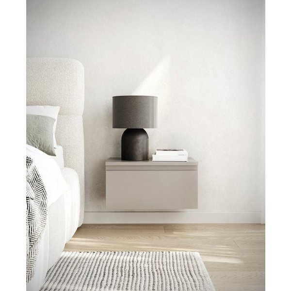 Selsey Nachttisch BEMMI, Wandnachttisch mit Schublade – schwebendes Design, matt, 48 cm breit