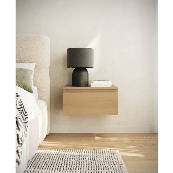 Selsey Nachttisch BEMMI, Wandnachttisch mit Schublade – schwebendes Design, matt, 48 cm breit