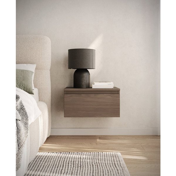 Selsey Nachttisch BEMMI, Wandnachttisch mit Schublade – schwebendes Design, matt, 48 cm breit