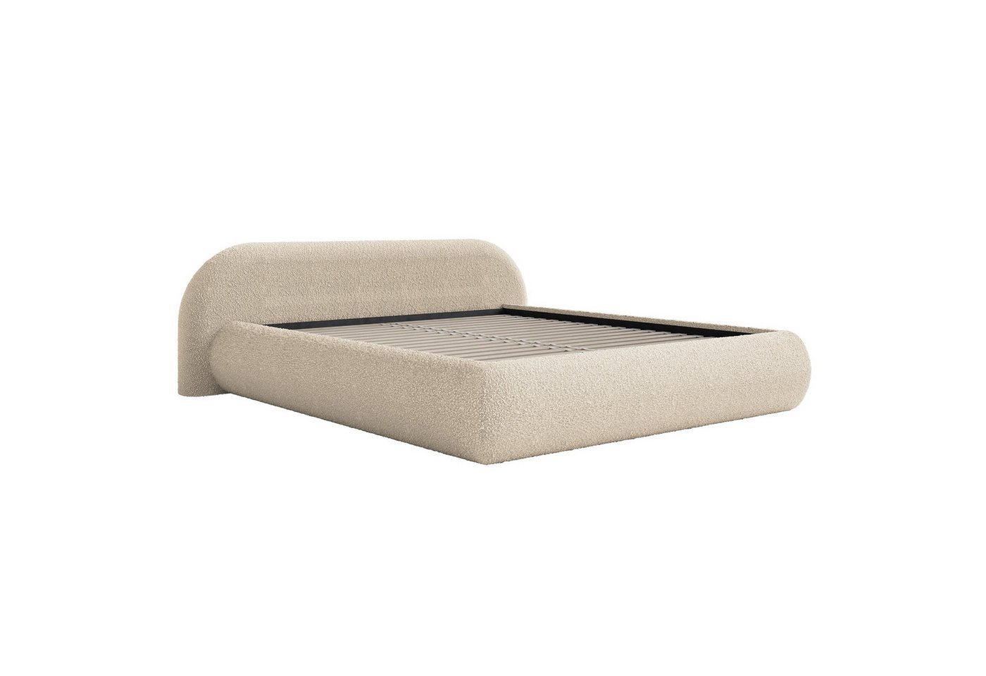 Selsey Polsterbett SHELS LOW, mit Rolllattenrost, Kopfteil und Bouclé, 140, 160, 180, 200 cm – Bild 3 von 5