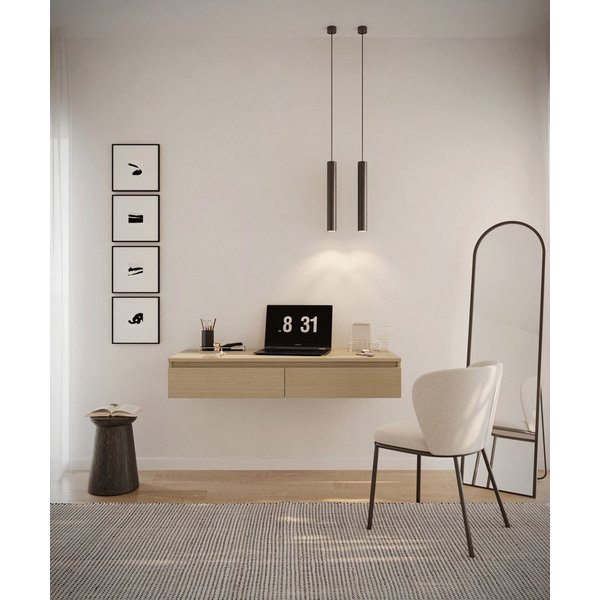 Selsey Schminktisch BEMMI, Hängeschreibtisch Schminktisch mit 2 Schubladen 120 cm breit