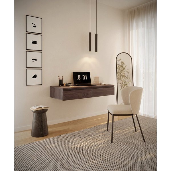 Selsey Schminktisch BEMMI, Hängeschreibtisch Schminktisch mit 2 Schubladen 120 cm breit