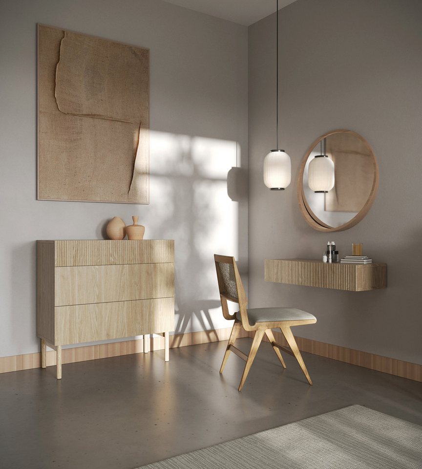 Selsey Schminktisch NOLIE, mit 2 Schubladen, Holznachbildung,110 cm – Bild 4 von 5