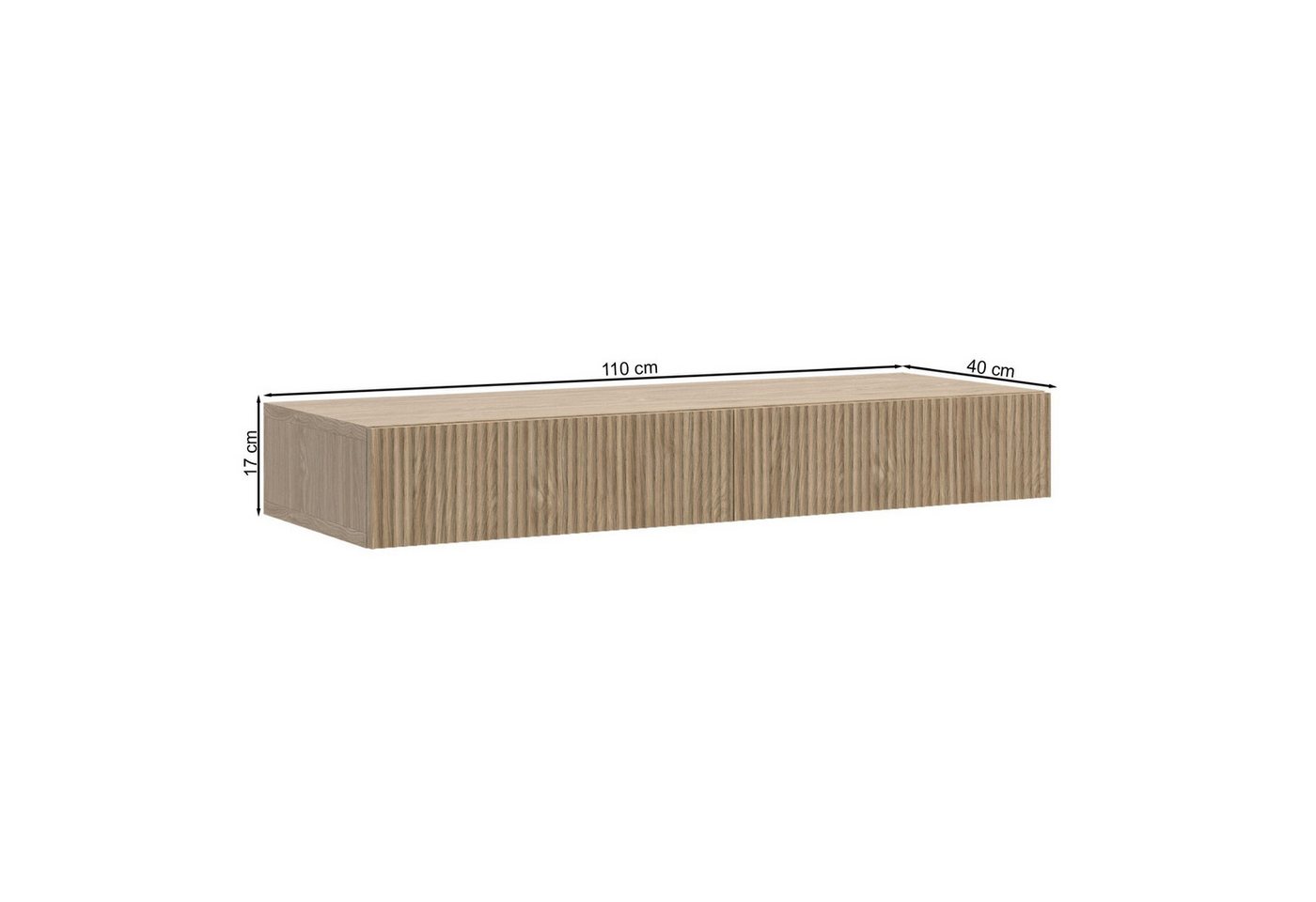 Selsey Schminktisch NOLIE, mit 2 Schubladen, Holznachbildung,110 cm – Bild 5 von 5