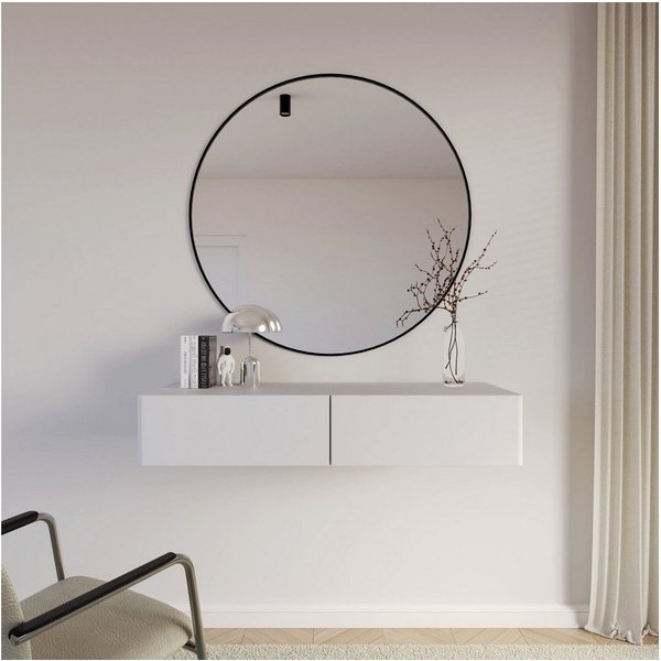 Selsey Schminktisch OLIO, Wandhängender Schminktisch mit 2 Schubladen, 110 cm breit
