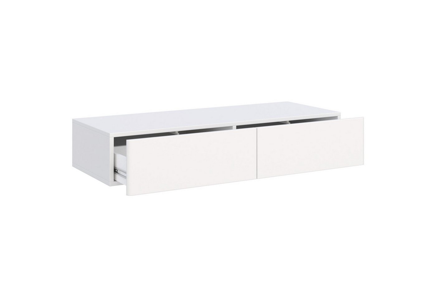 Selsey Schminktisch OLIO, Wandhängender Schminktisch mit 2 Schubladen, 110 cm breit – Bild 3 von 5