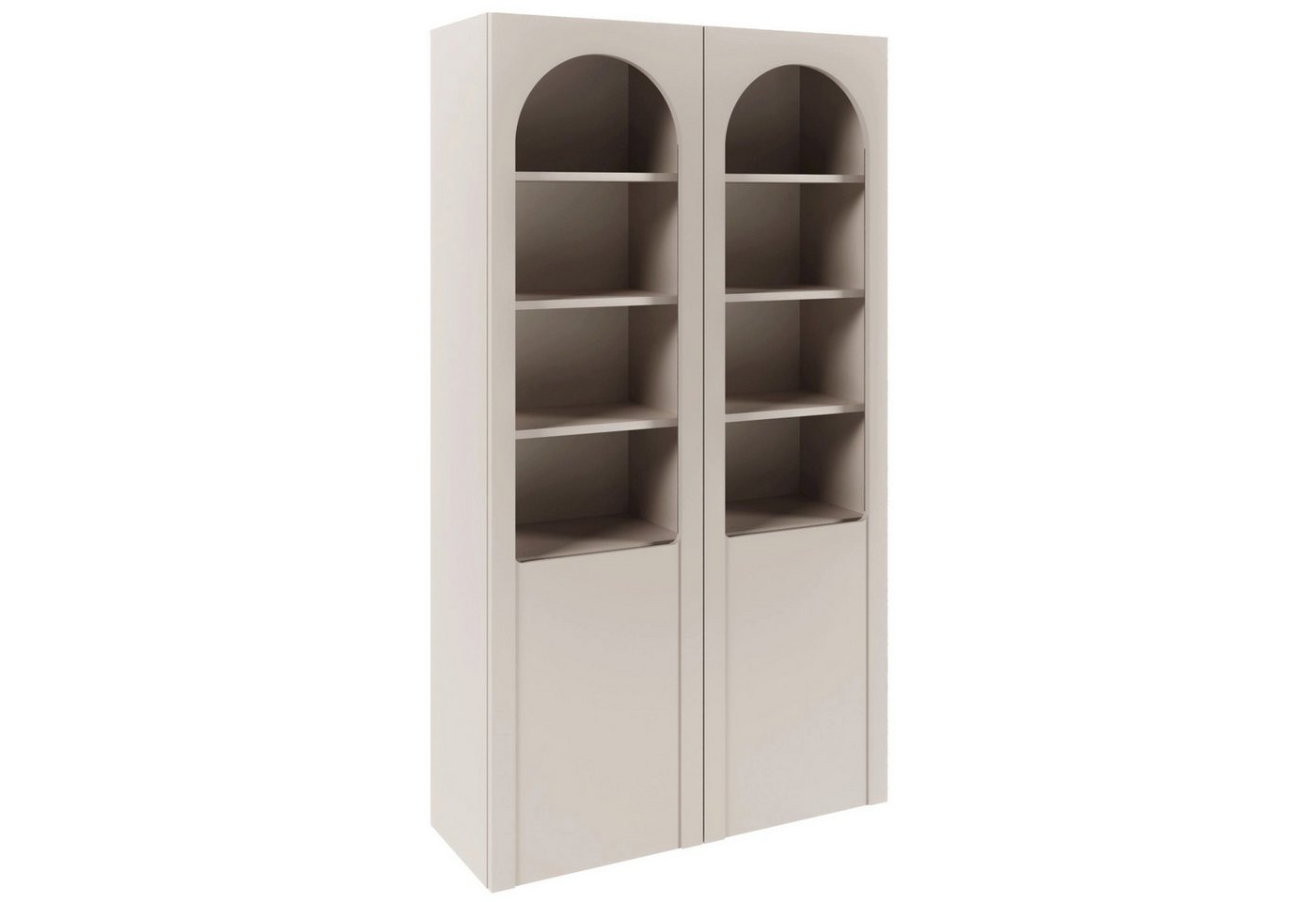 Selsey Standvitrine ARKADIA Vitrine in Kaschmirgrau mit Glasfront & Tip-On-System – Bild 2 von 5