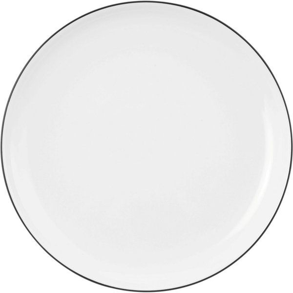Seltmann Weiden Brotteller Lido Black Line, (1 St), Teller rund 17 cm