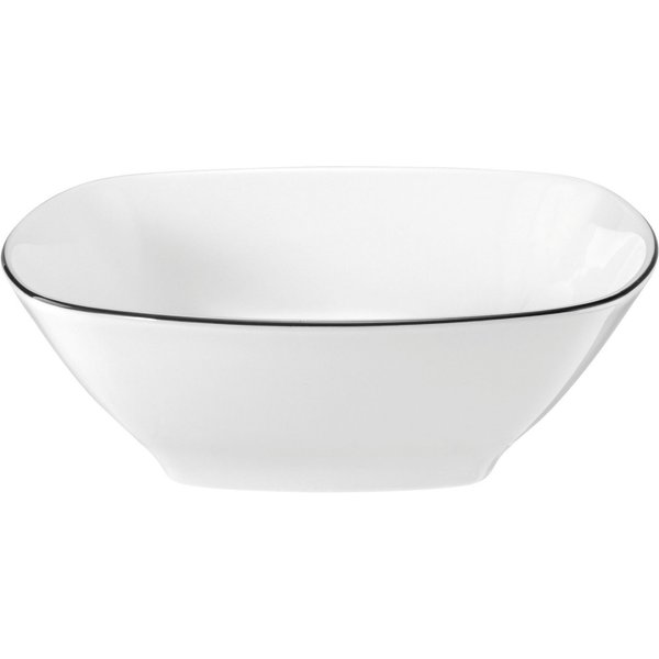 Seltmann Weiden Dessertschale Lido Black Line, Porzellan, (1-tlg), Schale eckig 15 cm