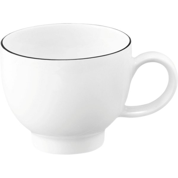 Seltmann Weiden Espressotasse Lido Black Line, 1-tlg., Porzellan, Espressoobertasse 0,09 l