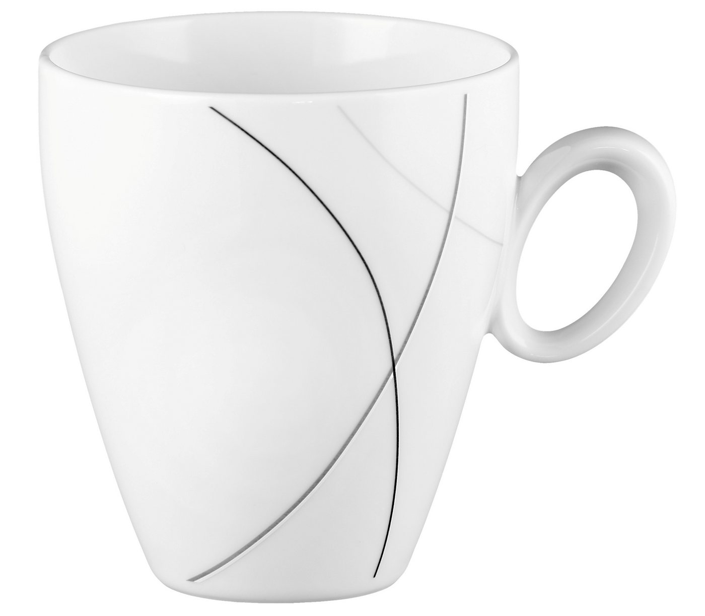 Seltmann Weiden Frühstücks-Geschirrset Service, Trio Highline (Teller, Schale, Kaffeebecher) (18-tlg), 6 Personen, Porzellan, Teller, Becher, Schalen, Made in G – Bild 4 von 5