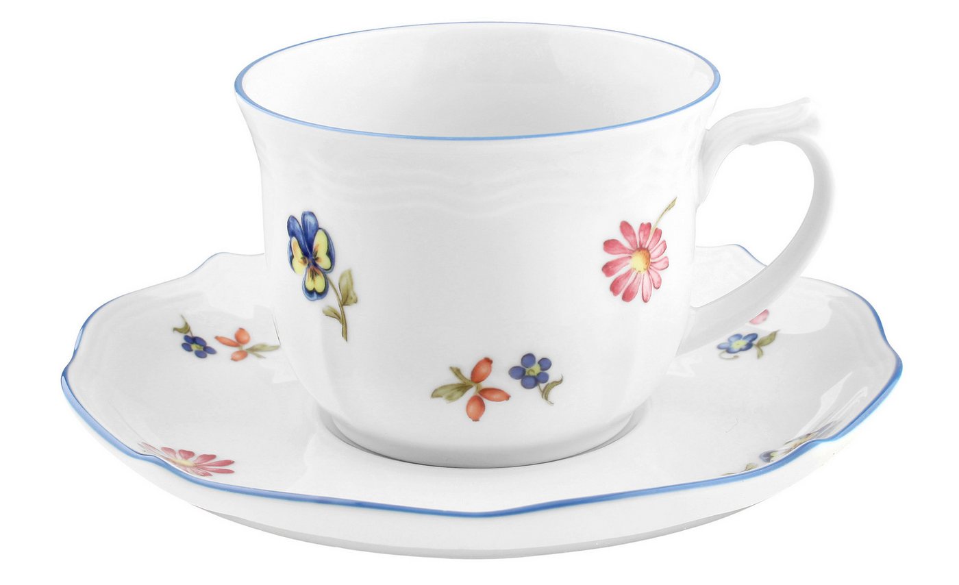 Seltmann Weiden Kaffeeservice Geschirr-Set, Service Sonate Nostalgie (18-tlg), 6 Personen, Porzellan, Tassen, Untertassen, Teller, Made in Germany, 18 Teile, fü – Bild 3 von 5
