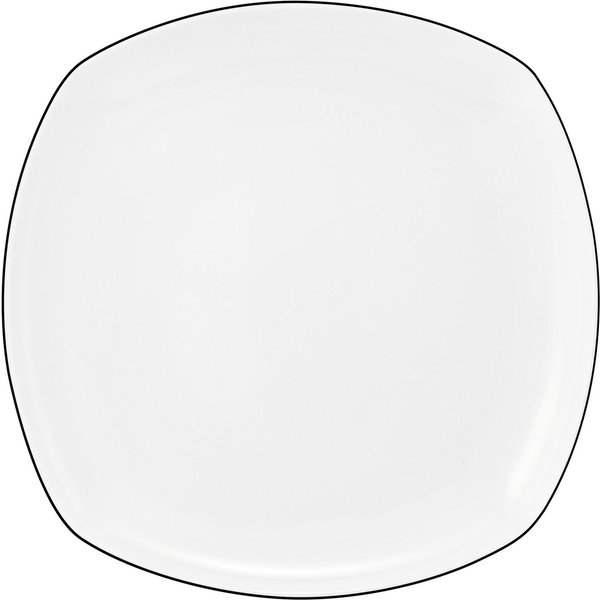 Seltmann Weiden Speiseteller Lido Black Line, (1 St), Teller eckig 26 cm