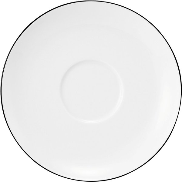 Seltmann Weiden Untertasse Lido Black Line, (1 St), Milchkaffeeuntertasse 16 cm
