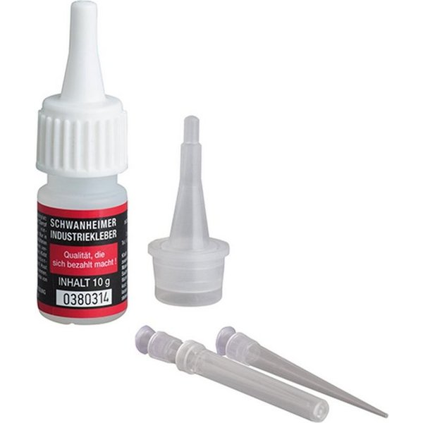 Selva Technik Klebstoff Industriekleber Set I, mit Kleber 10g, feiner Dosierspitze und Tropfer