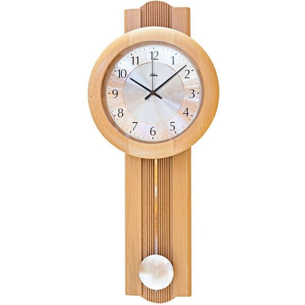 Selva Technik Wanduhr SELVA Funk-Pendelwanduhr Buche Dornbirn