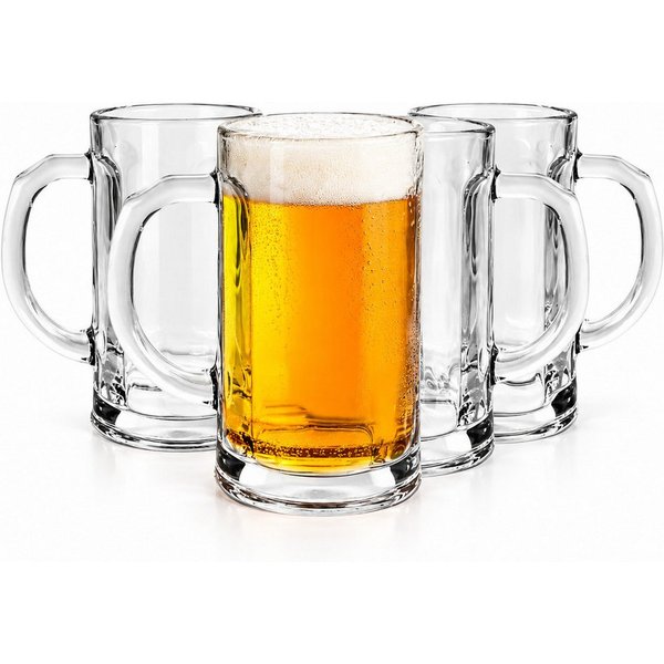 Sendez Bierglas 4 Bierseidel 400ml (max. 500ml) Biergläser Bierkrüge Bierglas Bierglas, 4-tlg., Glas
