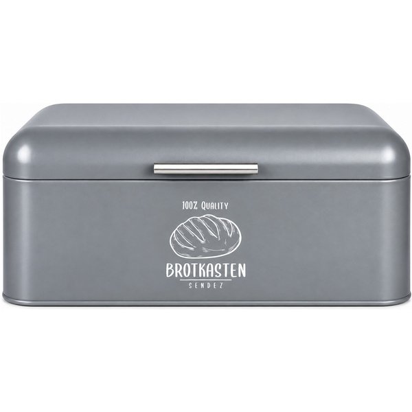 Sendez Brotkasten aus Metall mit Klappdeckel Rollbrotkasten Brotbehälter Brotbox, Metall, (Brotkasten), Brotkasten