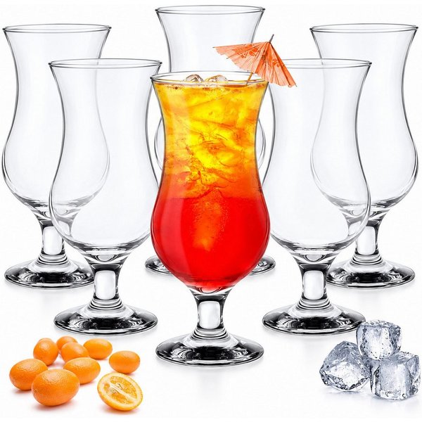 Sendez Cocktailglas 6 Cocktailgläser 480ml Trinkgläser Cocktailglas Longdrinkgläser, 6-tlg., Glas, 6-teilig