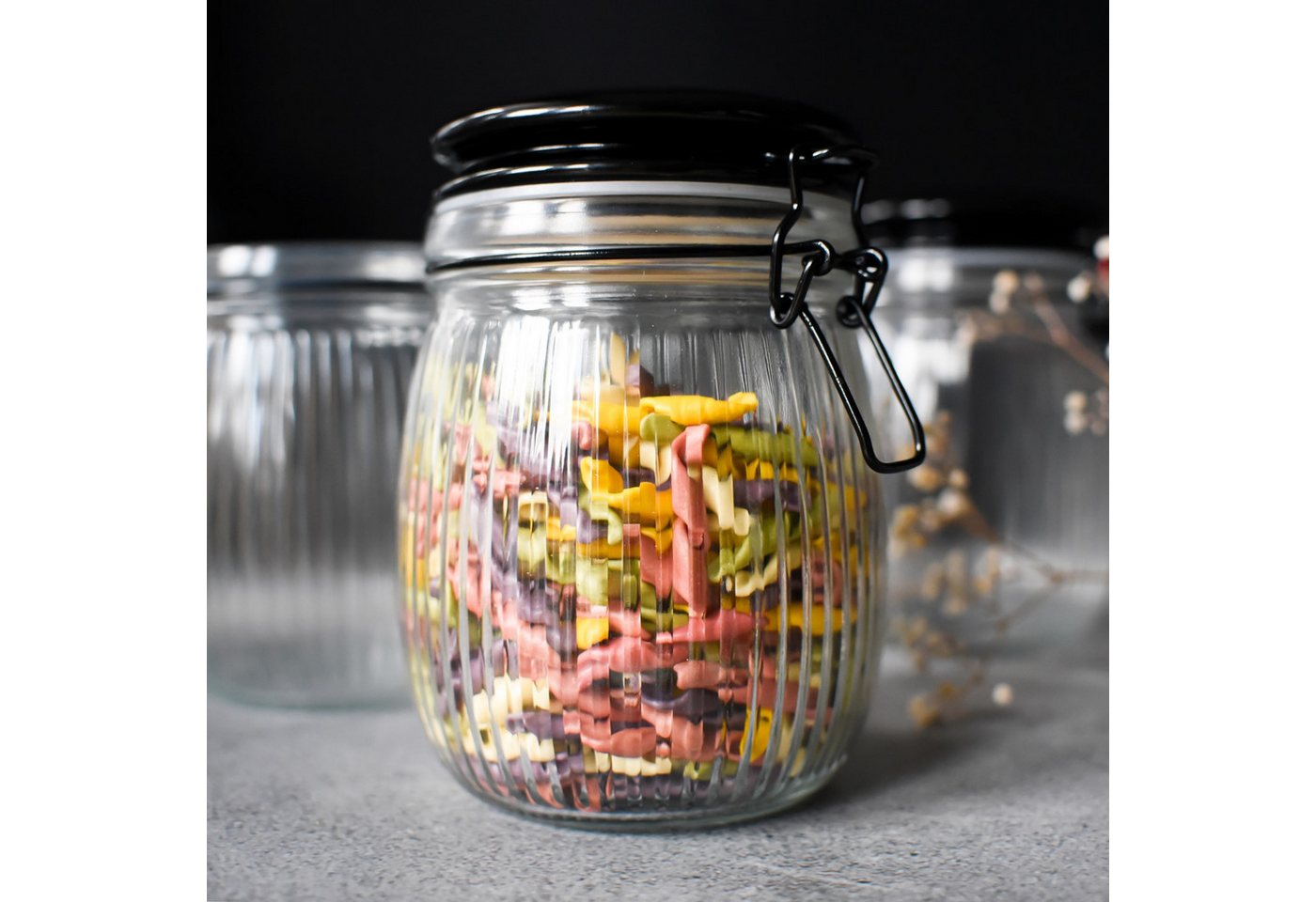 Sendez Einmachglas 6 Einmachgläser 720ml mit Keramikdeckel Vorratsgläser Vorratsgefäß, Glas, (6-tlg) – Bild 2 von 5