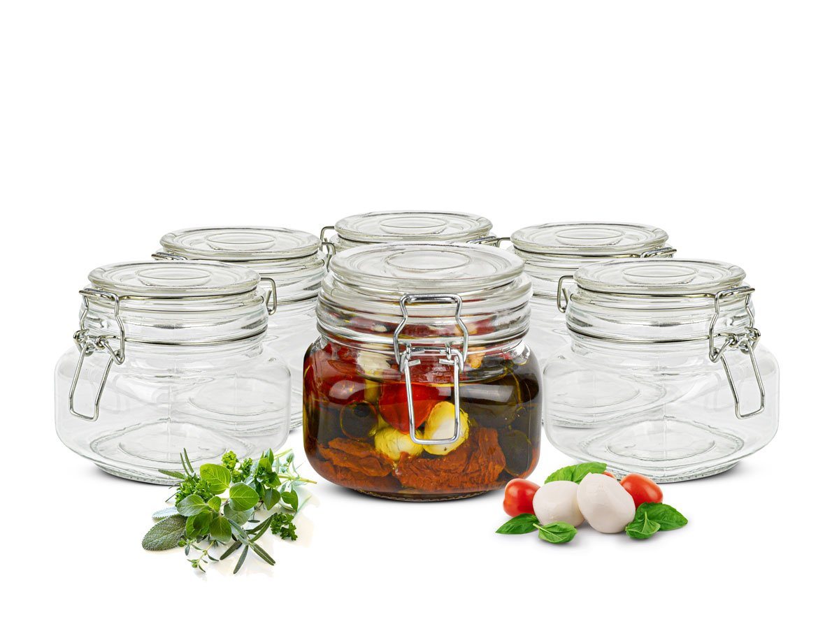 Sendez Einmachglas 6x500ml Bügelverschluss Einmachgläser Vorratsglas, Glas, (6-tlg) – Bild 3 von 5