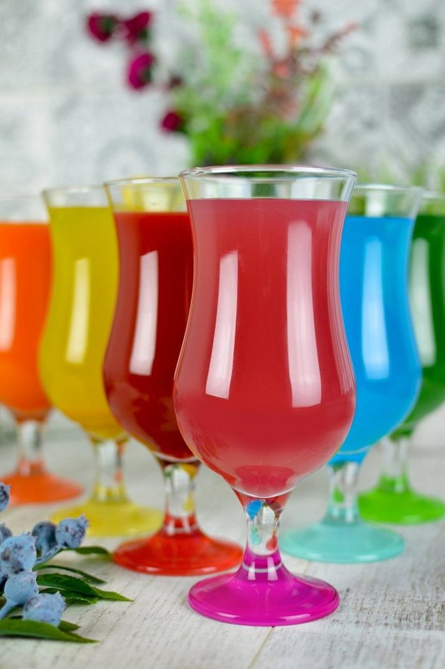 Sendez Gläser-Set 6 Cocktailgläser Mix Farbe 480ml Cocktailglas Longdrinkgläser, 6-tlg., Glas – Bild 2 von 5