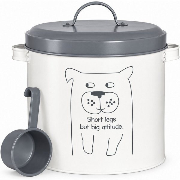 Sendez Hunde-Futterspender Trockenfutterdose mit Deckel Löffel 6 Liter Tierfutter Hundefutterbox