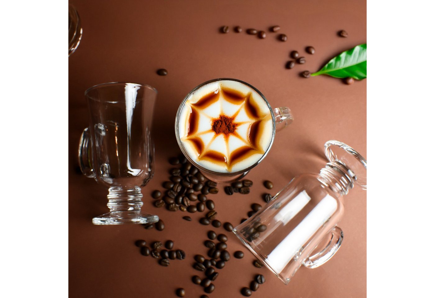 Sendez Latte-Macchiato-Glas 6 Irish Coffee Gläser mit Henkel Kaffeegläser, 6-tlg., Glas – Bild 4 von 4