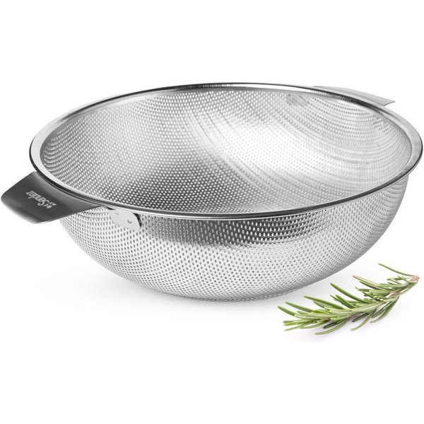 Sendez Seiher Küchensieb ⌀28 cm mit 2 Griffen feinmaschig Abgießsieb matt, Edelstahl, (1-St)