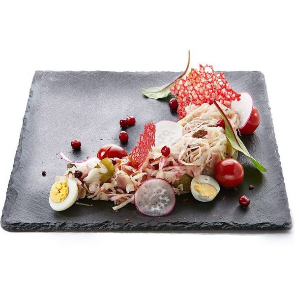 Sendez Servierplatte 2 Schieferplatte 45x30cm Servierplatte Untersetzer Käseplatte, 2-tlg., (2-tlg)