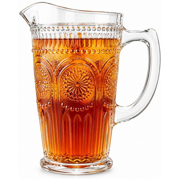 Sendez Wasserkrug 1,2 L mit Henkel und Sonnen-Relief Wasserkaraffe Krug, (1-tlg)